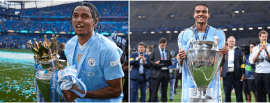 Manuel Akanji mit seinen Trophäen