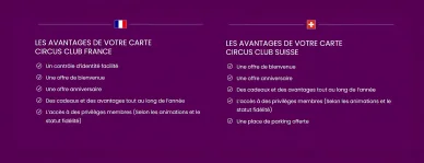 Casino Circus de Barbotan avantages Circus Club.