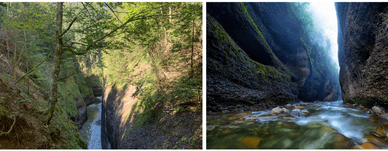 Räbloch-Schlucht im Emmental, Schweiz