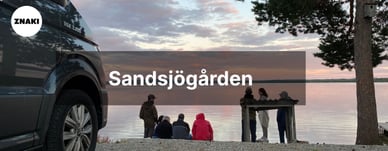 Sandsjögården - Sonnenuntergang im Camping am See in Schwedisch Lappland
