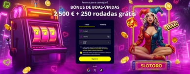 Slotoro 2026 apresenta o bónus de registo para novos jogadores em Portugal