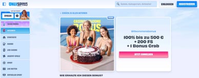OnlySpins Casino mit Bonus Crab