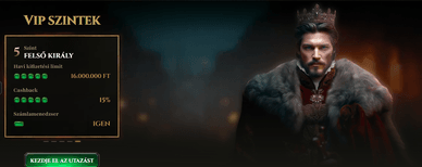 Kyngs online casino VIP szintek