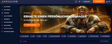 Axe Casino 600% Bonus