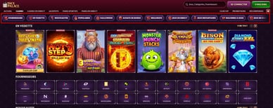 Glücksspiele im Dice Palace Casino
