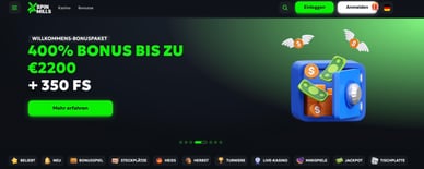 SpinMills Casino DE 400% Bonus