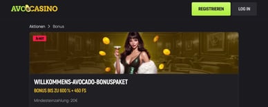 AvoCasino Casino 600% Bonus