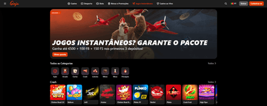 Jogos instantâneos disponíveis no site do Ginja Casino em Linha