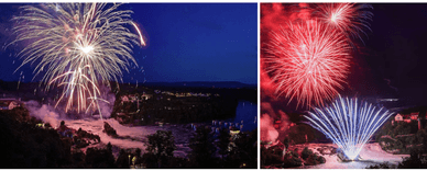 «Fire on the Rocks» - Feuerwerk am Rheinfall