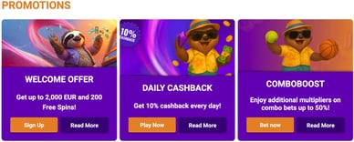 party spins casino bonus