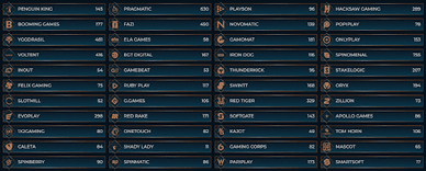 MonsterWin casino játékkínálat és szolgáltatók