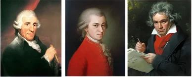 Híres osztrák zenészek Haydn, Mozart és Beethoven Haydn, Mozart és Beethoven