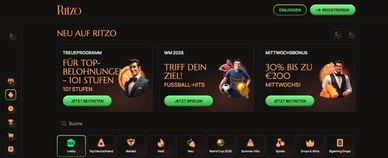 Ritzo Casino DE mit Jeton