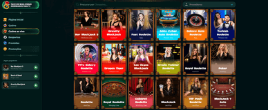 Melhor secção ao vivo on line em portugues na RivoCasino