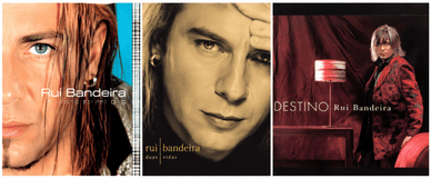 Capas dos álbuns “Momentos”, “Duas Vidas”, “Destino”