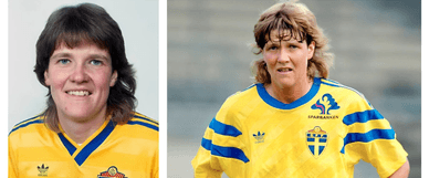 Pia Sundhage in jungen Jahren