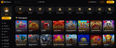 Vasta seleção de slots no Wild-Chance
