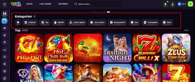 Die Spielebibliothek im Casino Game Spot 