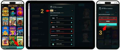 Wybierz sposób i kwotę depozytu