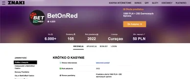Recenzja kasyna BetOnRed na Znaki.FM