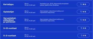 allas sea pool hinnasto