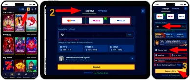 Wpłata w kasynie Gangstasino