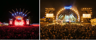 Lichtermeer über dem Festivalgelände