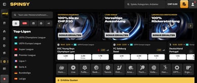 Sportwetten im Spinsy Com