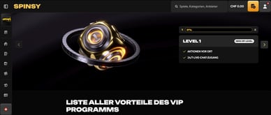 VIP - Program im Spinsy 3 Casino