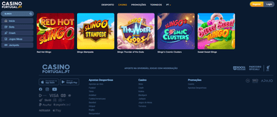 Site oficial do Casino Portugal com Slingo jogos