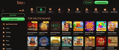 Top 3 unter den besten Casinos für deutsche Spieler: Ritzo