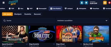 CasperBets Live Casino