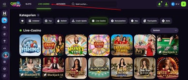 Live-Spiele im GameSpot Casino