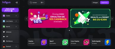  HiSpin Casino mit Banküberweisung