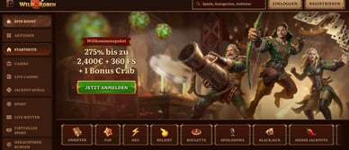 Wild Robin Casino für portugiesischen Spieler