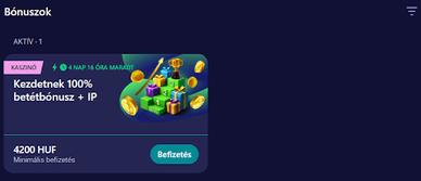 Betmatch online casino bónusz