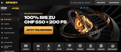 Spinsy Casino - offizielle Website