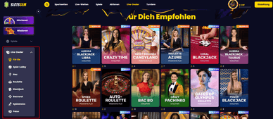 Live-Spiele im Slotsgem Casino