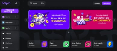 HiSpin Online Casino ohne Limits
