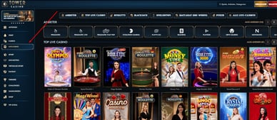 Live-Spiele im Tower Casino