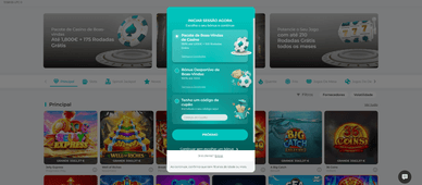 Janela de registo com bónus do SpinoliCasino para os portugueses