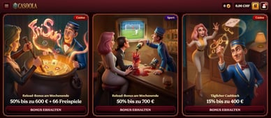 Casoola Bonus für Schweizer Spieler