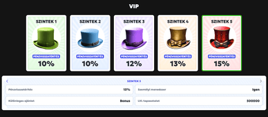 Megarich kaszinó vip program