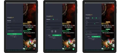 Formulaire d’inscription GoldenPlay casino. Inscription sur GoldenPlay casino.