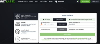 Registrierung eines Kontos in Casinos no Lugas Datei