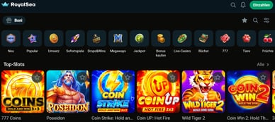 Spiele im Casino RoyalSea