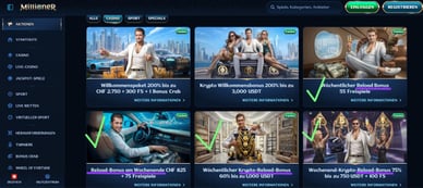 Reload Bonus bi Millioner Casino