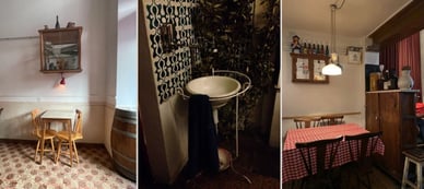 Interior compacto da Taberna da Rua das Flores