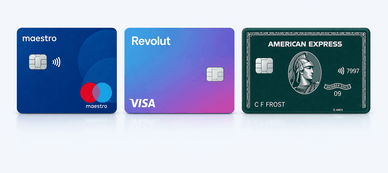 Andere Kartenmethoden: Maestro, Revolut und Amex