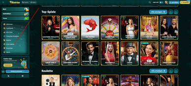 Live-Spiele im Slotrize Casino